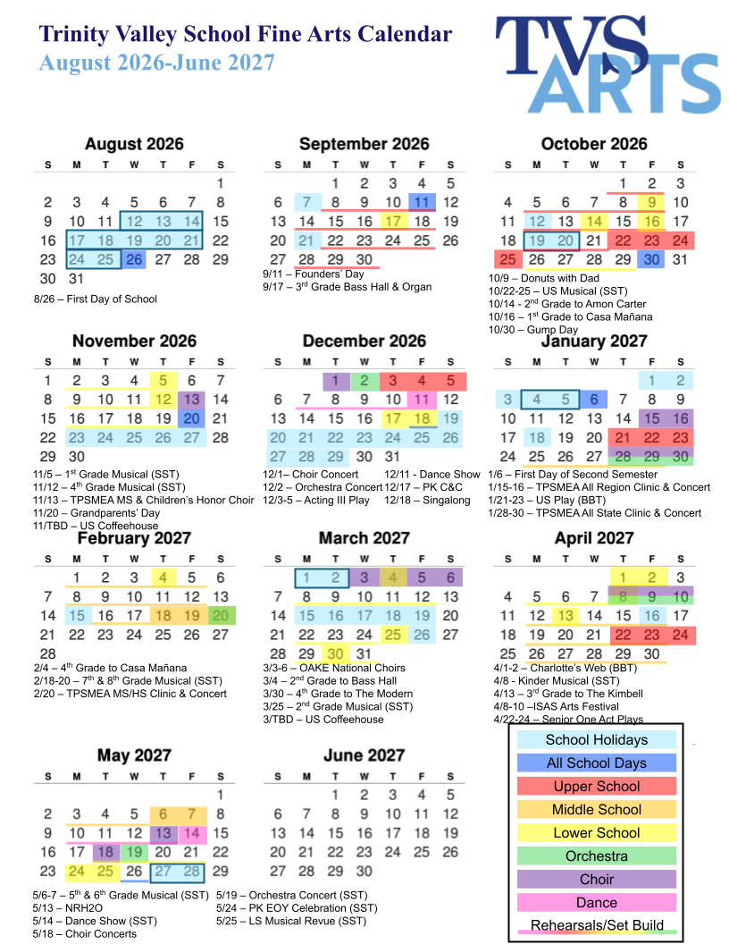 Calendar of Events