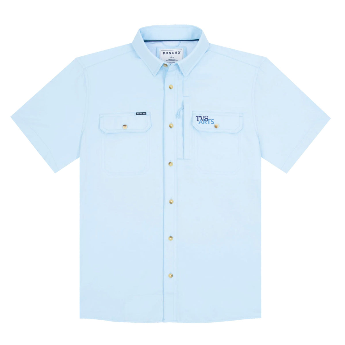Men's Poncho Embroidered Fishing Shirt